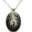 Gothic Unisex Crow Pendant DarkElegance