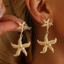Earrings Women Starfish Holiday Shine
