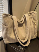 Tote Bag Women Large Capacity Soft Corduroy ChicCarry