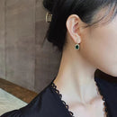 Earrings Fashionistas Geometric Green GlamSparkle