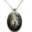 Gothic Unisex Crow Pendant DarkElegance