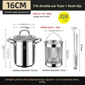 Fryer Pot with Strainer Oil-Saving Multi-function