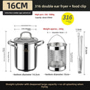 Fryer Pot with Strainer Oil-Saving Multi-function