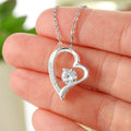 Hollow Heart Rose Necklace Set with Gift Box