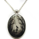 Gothic Unisex Crow Pendant DarkElegance