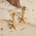 Earrings Women Starfish Holiday Shine