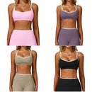 Womens Yoga Outfit Set with Quick-Dry Fitness Leggings