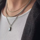 Necklace Trendsetters Black Gem EleganceTwist