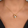 Hollow Heart Rose Necklace Set with Gift Box
