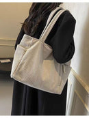 Tote Bag Women Large Capacity Soft Corduroy ChicCarry