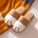 Cozy Unisex Plush Cat Claw Slippers WarmPaws
