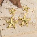 Earrings Women Starfish Holiday Shine