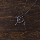 Necklace Gothic Lovers Customizable Wings Cross