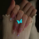 Necklace Luminous Butterfly Pendant Adjustable