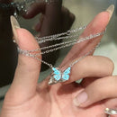 Necklace Luminous Butterfly Pendant Adjustable